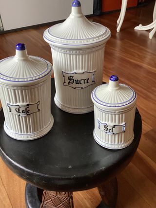 Conjunto tarros vintage ceramica italiana