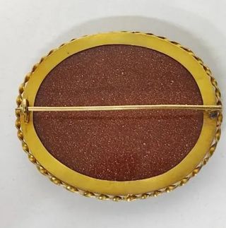 Antiguo Aderezo Oro Isabelino Micromosaicos Roma