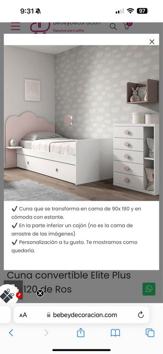 Cuna Convertible Elite Plus