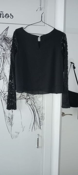 Blusa mujer mangas encaje
