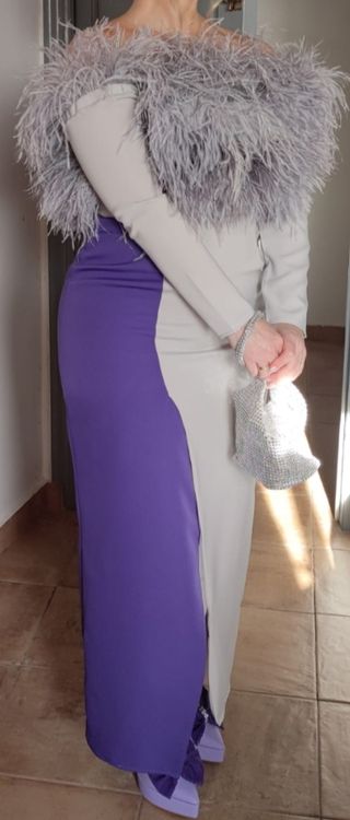 Vestido plumas
