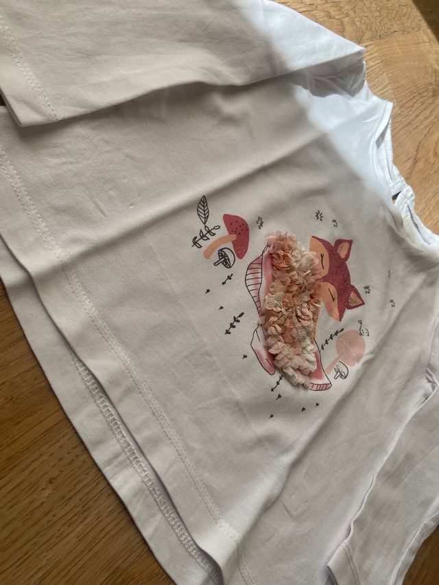 Camiseta manga larga bebé niña. Mango. 12-18 meses