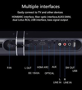 BARRA DE SONIDO 2.0 CON 6 ENTRADAS