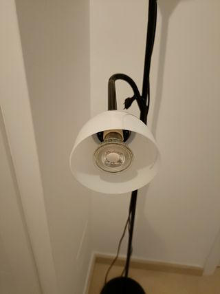 Lampara de pie doble luz negra