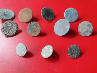 Lote 11 botones antiguos