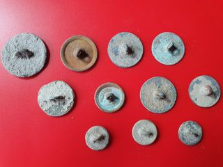 Lote 11 botones antiguos