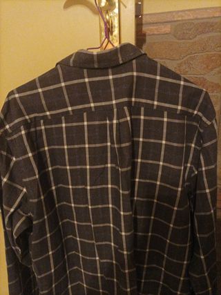Camisa cuadros gris oscuro