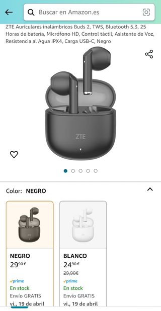 Auriculares ZTE BUDS 2