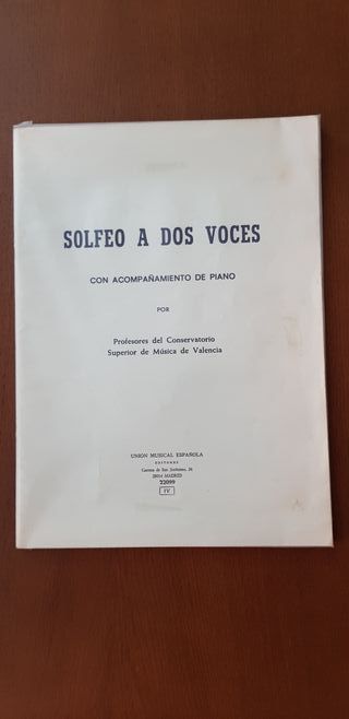 Libro Solfeo a dos voces