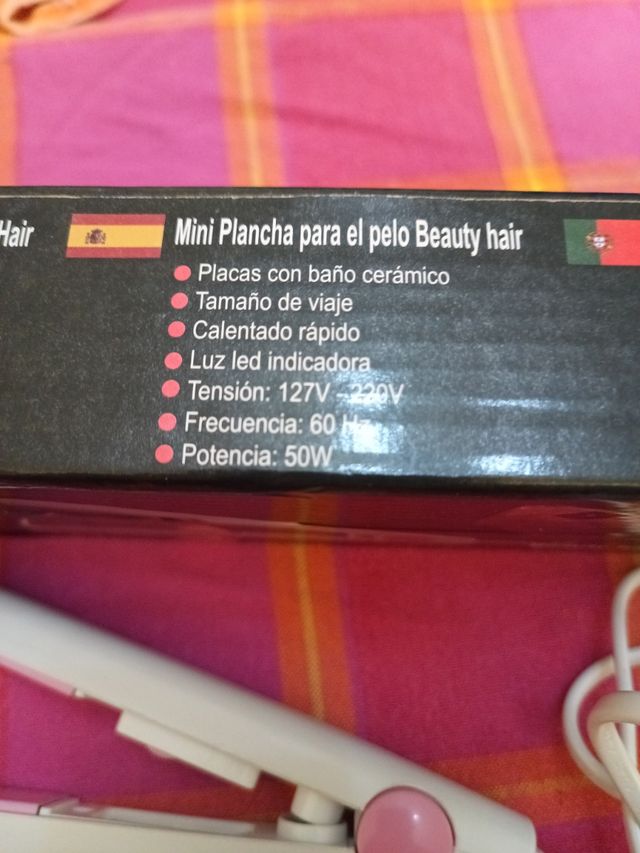 Mini plancha para el pelo