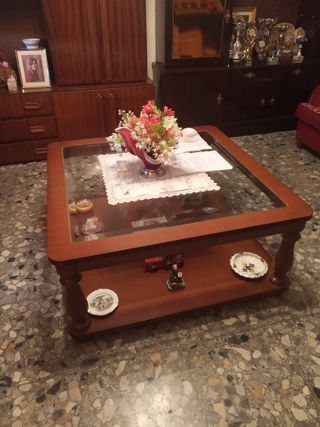 Mesa de madera maciza para salon-comedor