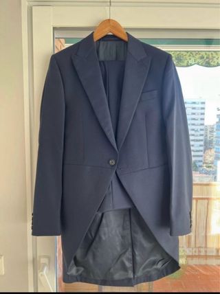 Semi Chaqué fit azul marino completo talla 46