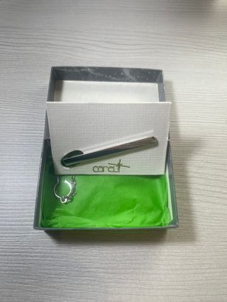 Alfiler de corbata bañado en plata