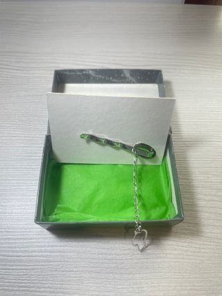 Alfiler de corbata bañado en plata