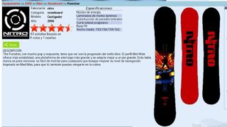 Tabla snow NITRO PUNISHER + espaldera
