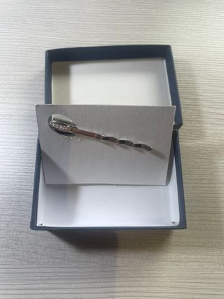 Alfiler de corbata bañado en plata