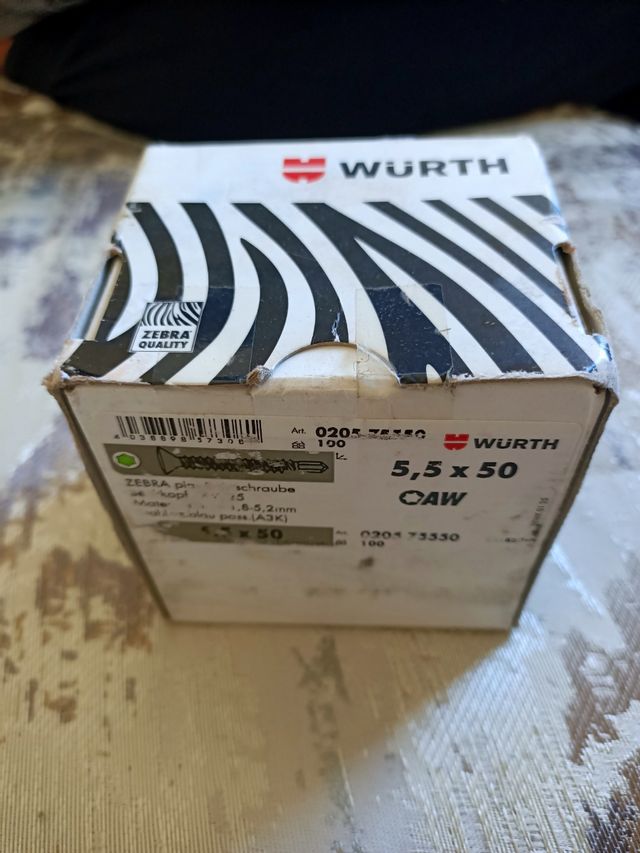 Autoperforante avellanado 5,5x50 Wurth