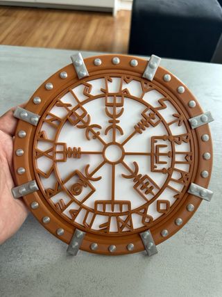 Adorno Vegvisir Vikingos 3D 🧭🛡️