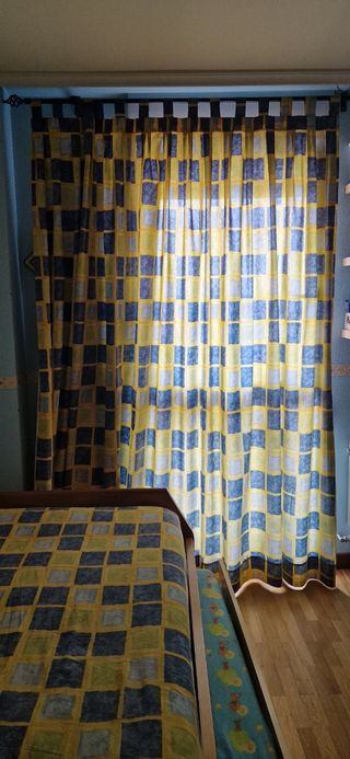 Cortinas barra y nordico a juego