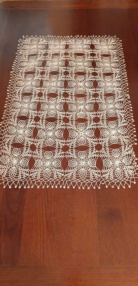 Centro uncinetto rettangolare