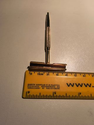 rasoio componibile dorato