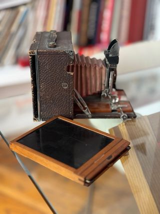 Camara fuelle kodak 1907 madera