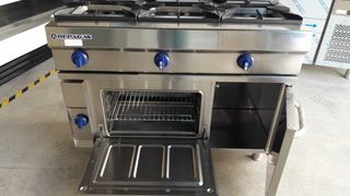 cocina industrial repagas 3 fuegos + horno