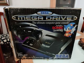 Mega Drive Sega videoconsola con dos man