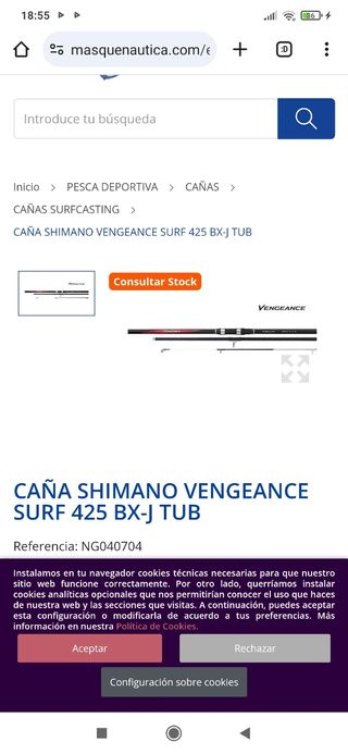 Caña de pesca Shimano vengeance