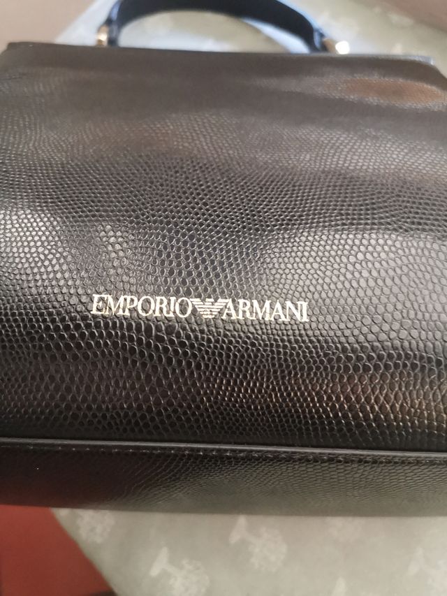 Borsa nera in pelle emporio armani