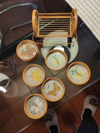 6 sottobicchieri in Bamboo