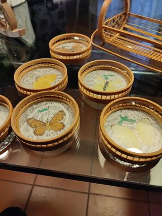 6 sottobicchieri in Bamboo