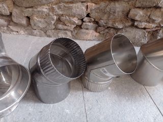 Tubos y codos estufa leña / caldera inoxidable.