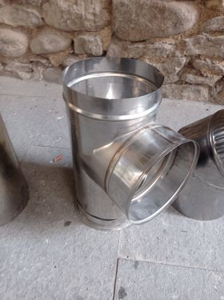 Tubos y codos estufa leña / caldera inoxidable.