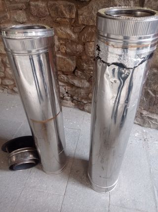 Tubos y codos estufa leña / caldera inoxidable.