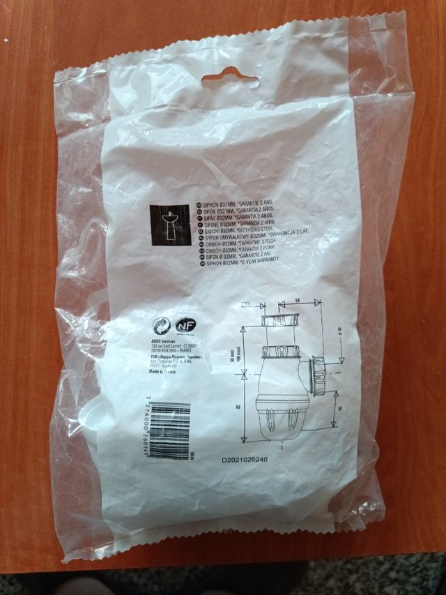 Sifón lavabo 32mm Leroy Merlín