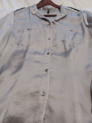 Camisa seda benethon talla s