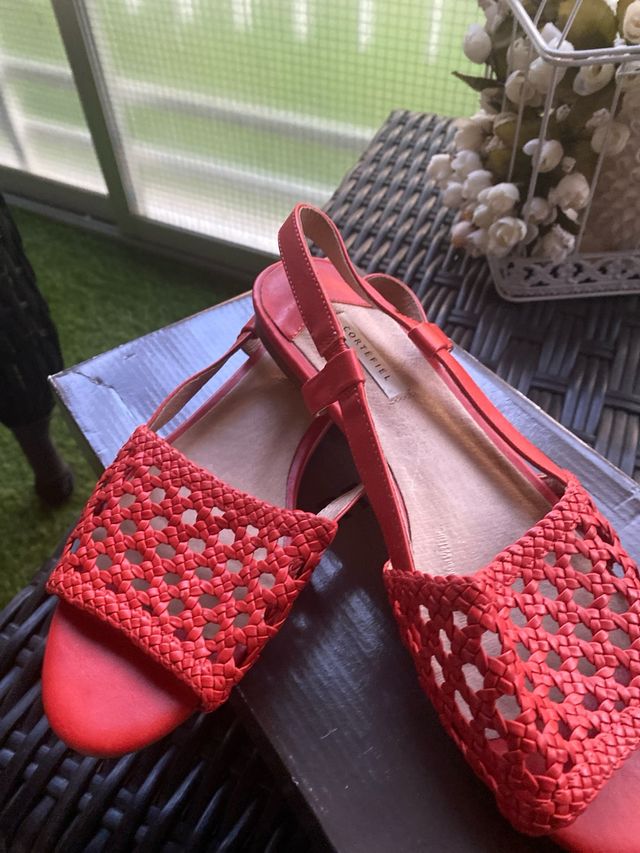 Sandalias tipo menorquinas rojas