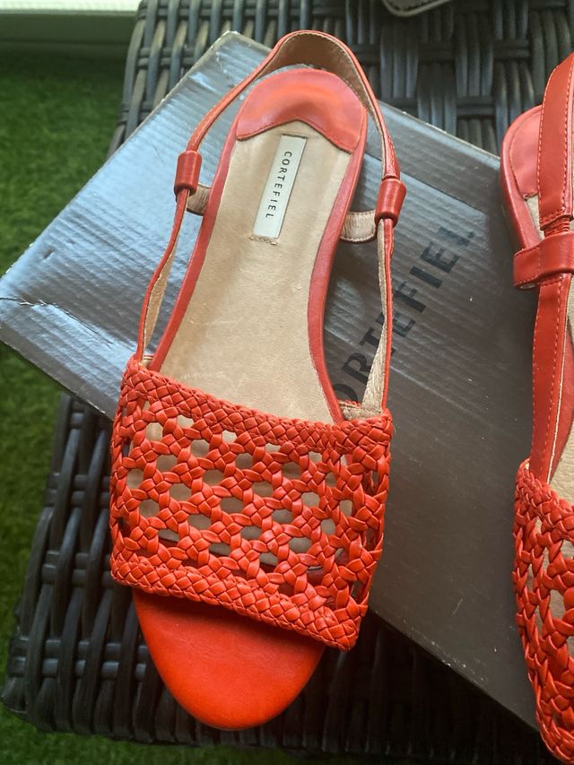 Sandalias tipo menorquinas rojas