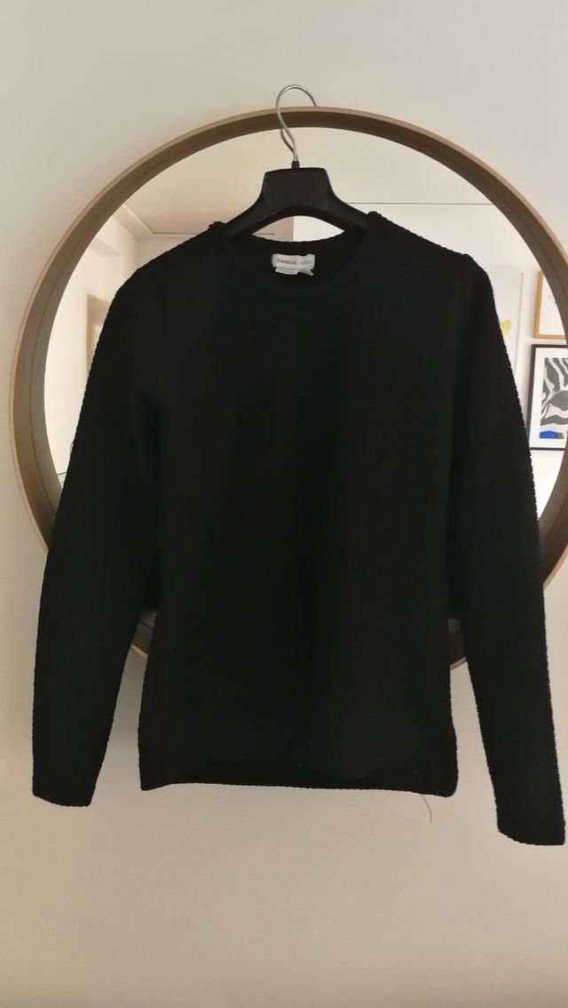 Jersey/camiseta negro, cuello a la caja