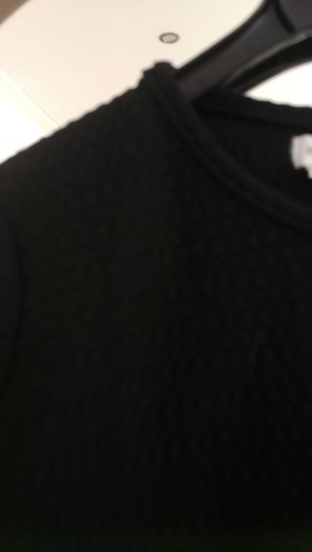 Jersey/camiseta negro, cuello a la caja