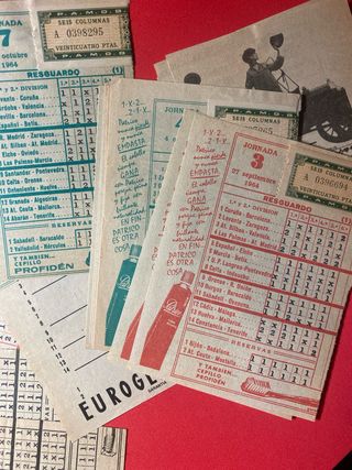 Lote de quinielas selladas y antiguas