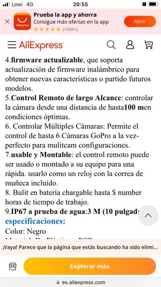 Control remoto GoPro Nuevo