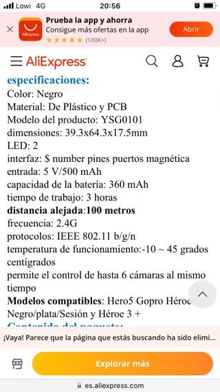 Control remoto GoPro Nuevo