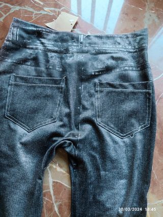 Leggins térmicos tipo vaqueros talla S-M