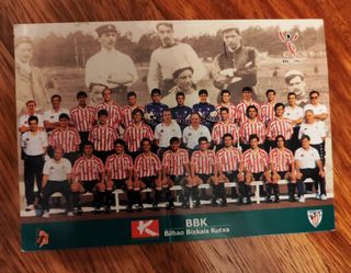 Postal foto.Athletic club Bilbao 1997/98