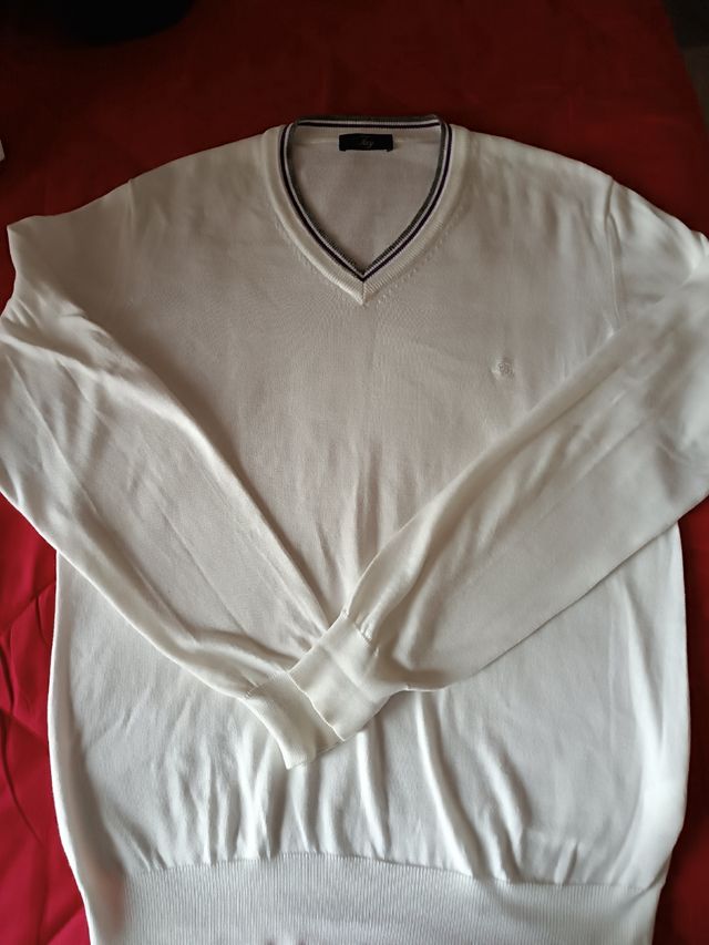 Maglia scollo V bianca