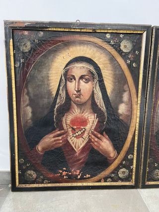 Sagrado Corazón de la Virgen María y Jesús