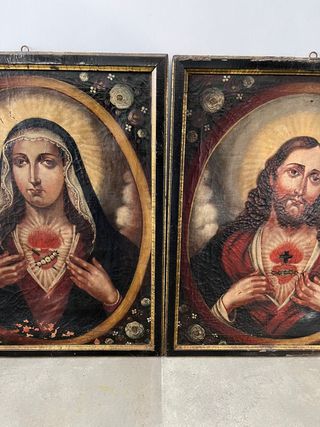 Sagrado Corazón de la Virgen María y Jesús