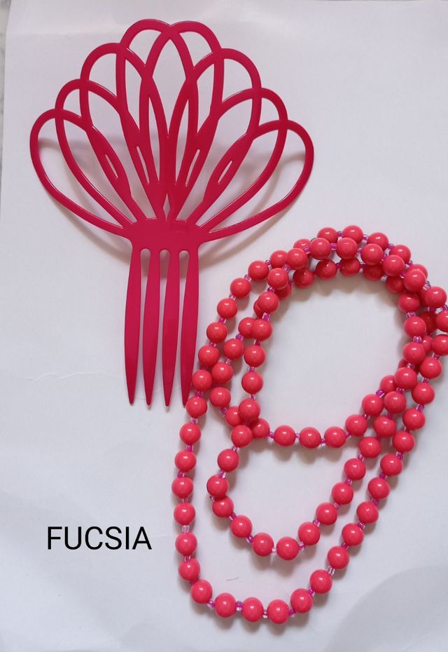 Conjunto para flamenca fucsia 2
